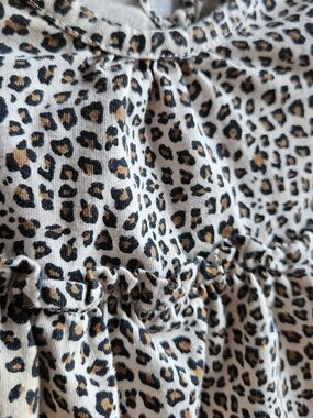 Baby Gap Leopard Print Baby Dress 0-3 Months Long Sleeve Ruffle